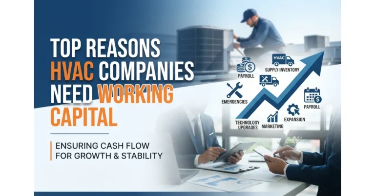 Top Reasons HVAC Companies Need Working Capital for business growth and cash flow