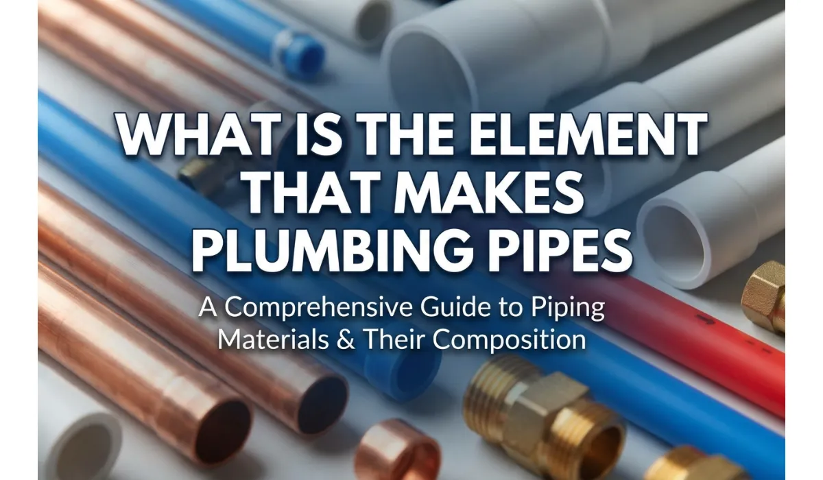 A collection of various plumbing pipes including copper, PEX, PVC, and CPVC with brass fittings, illustrating piping materials.